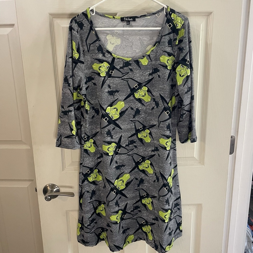 Halloween 8 of Hearts Grey Gray Dress XL‎ Witches